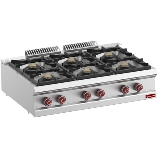 [14812] G7/6B11T-N Cuisinière gaz 6 feux vifs -Top-
