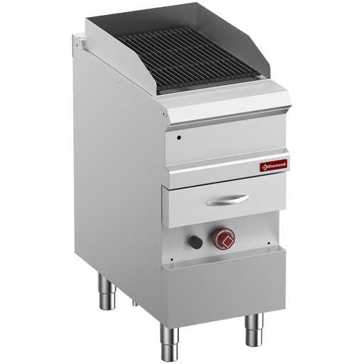 [14937] G7/GVQA4-N Grill Vapeur gaz, grille en fonte "double face", module 1/2,