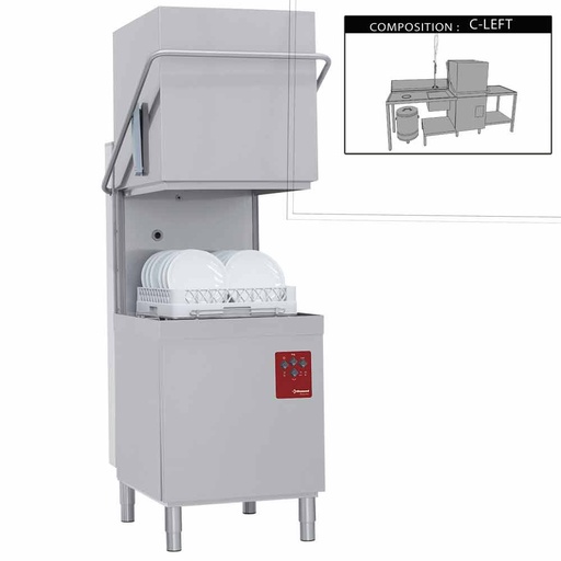 [15082] DK7/6/C-S Lave-vaisselle à capot complet, compose de :