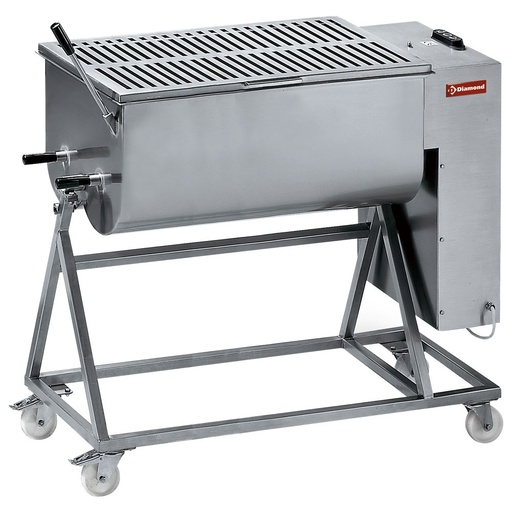 [15231] MCR-120P/N Mélangeur à viande en inox 120 kg, piètement sur roues